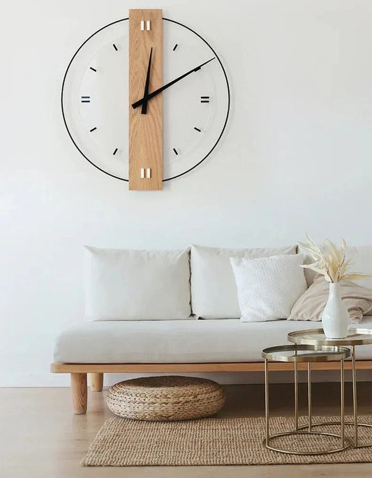 Silent Wall Clock Made of Wood for Natural Serenity NaLani