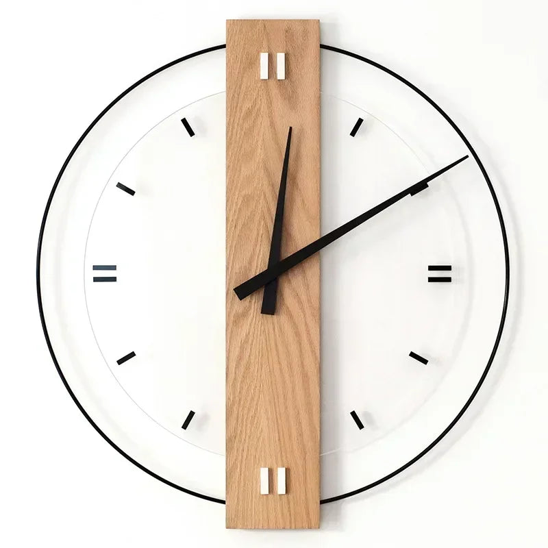Silent Wall Clock Made of Wood for Natural Serenity NaLani