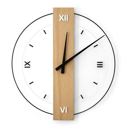 Silent Wall Clock Made of Wood for Natural Serenity Roman NaLani