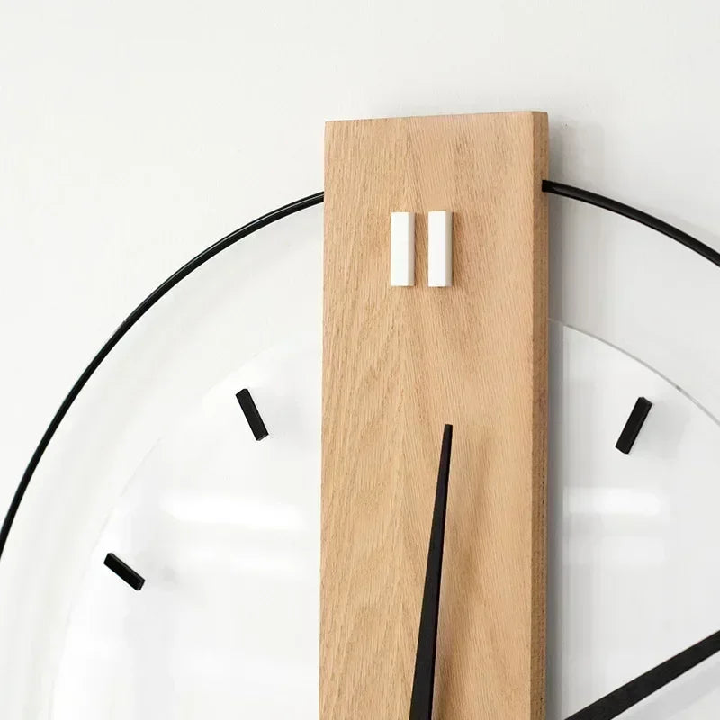 Silent Wall Clock Made of Wood for Natural Serenity Modern NaLani