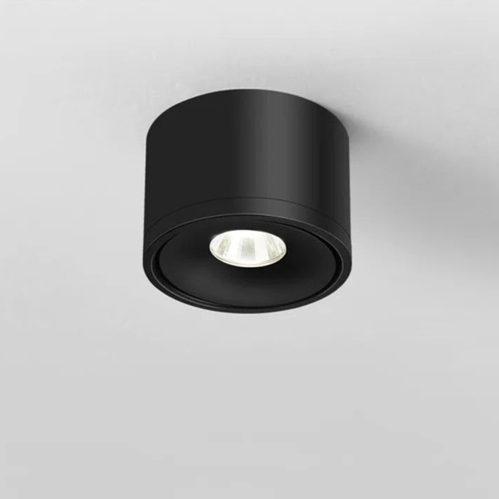 Sleek Adjustable LED Downlight 360 Degree Rotatable Ceiling Fixture Black NaLani