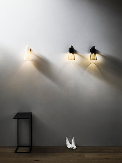 Sleek Conical Glass Wall Lamp For Modern Living Spaces NALANI