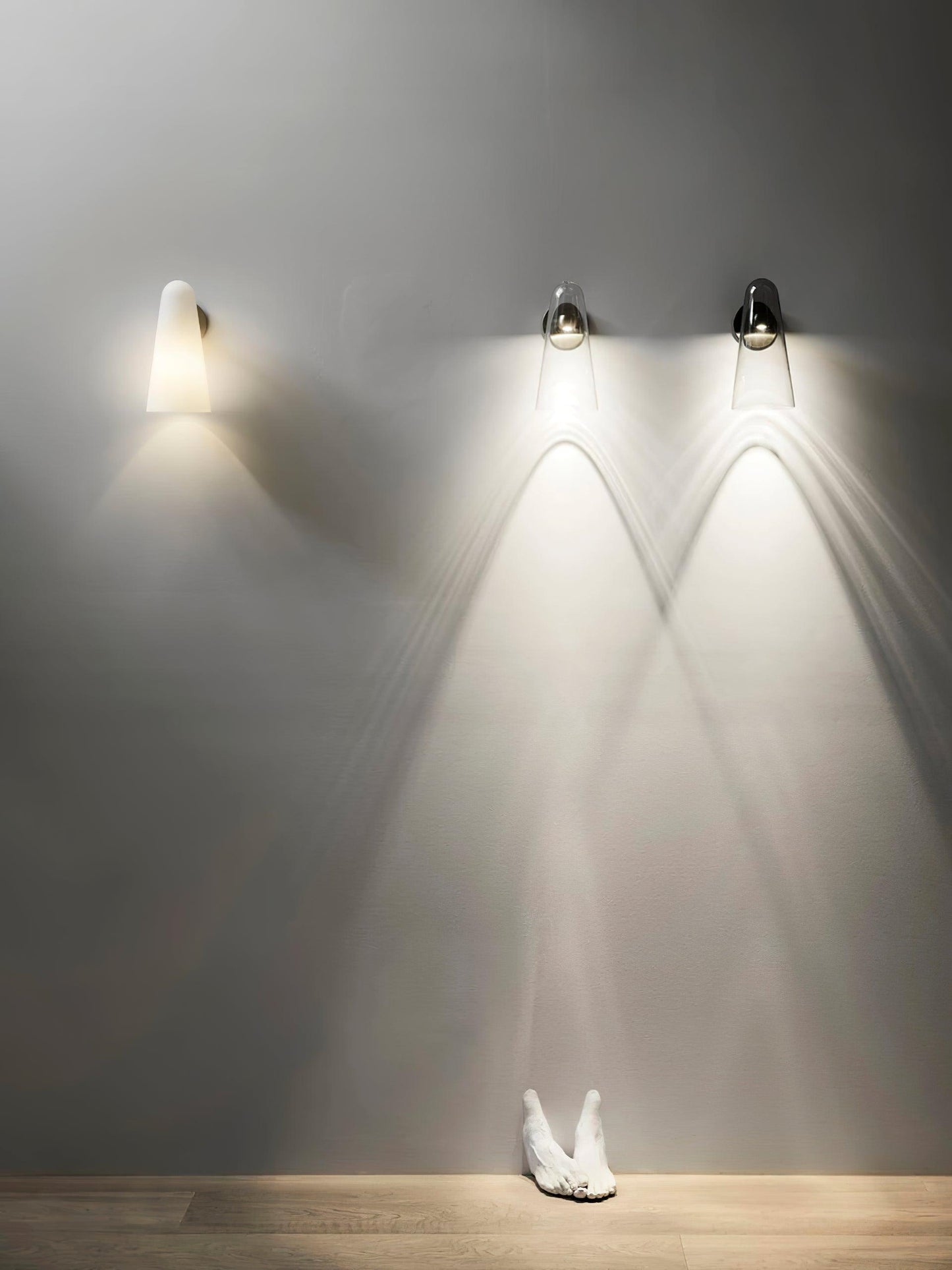 Sleek Conical Glass Wall Lamp For Modern Living Spaces NALANI