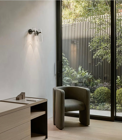 Sleek Conical Glass Wall Lamp For Modern Living Spaces NALANI