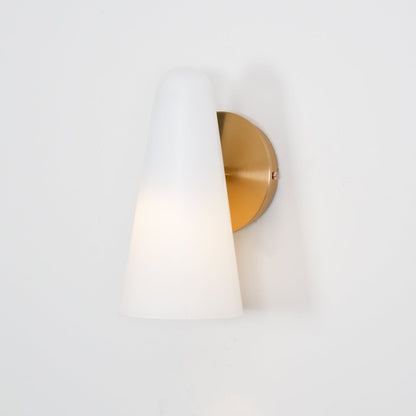 Sleek Conical Glass Wall Lamp For Modern Living Spaces NALANI