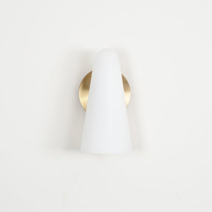 Sleek Conical Glass Wall Lamp For Modern Living Spaces NALANI