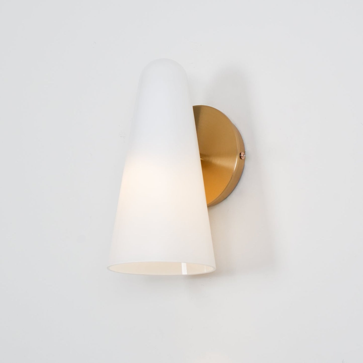 Sleek Conical Glass Wall Lamp For Modern Living Spaces NALANI