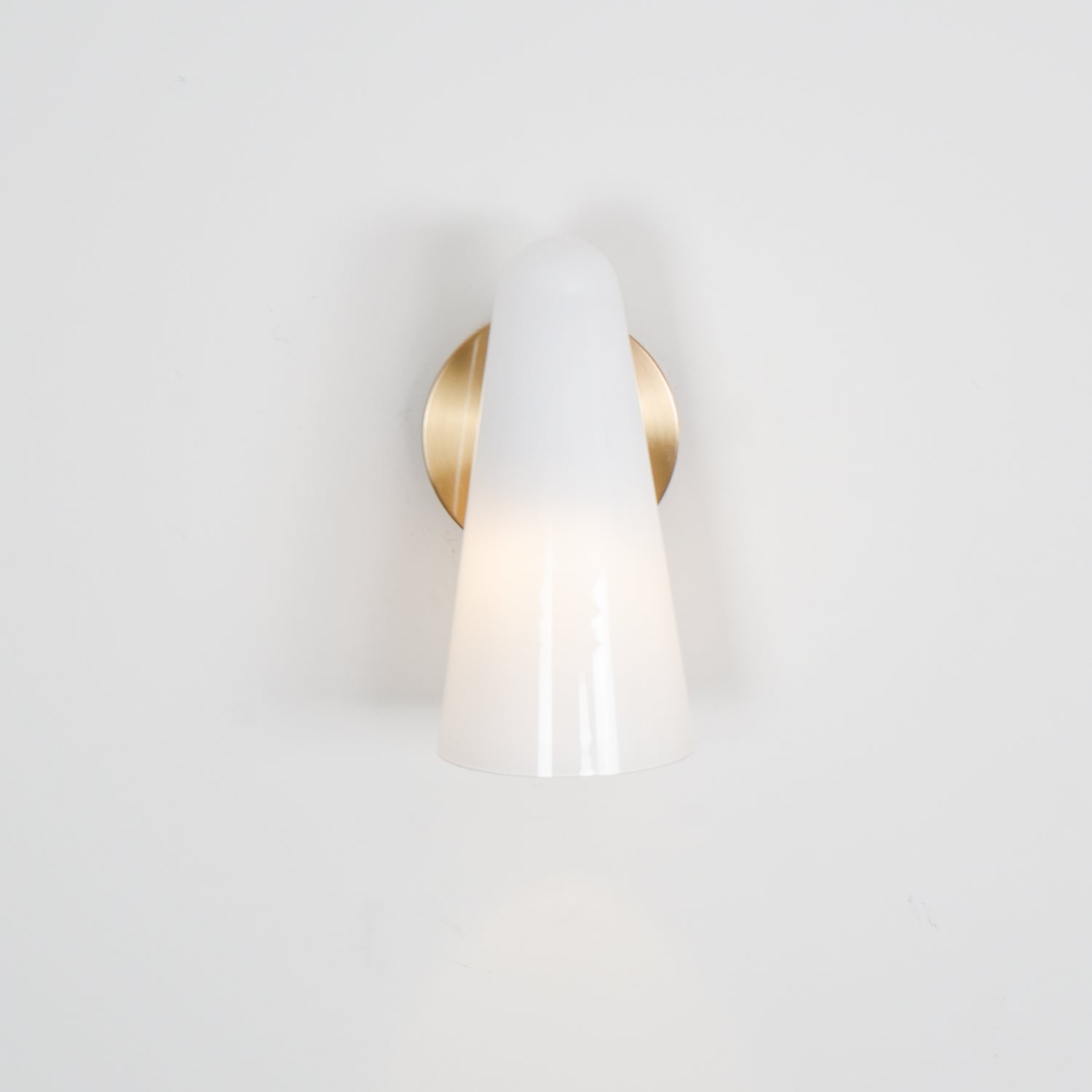 Sleek Conical Glass Wall Lamp For Modern Living Spaces NALANI