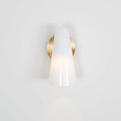 Sleek Conical Glass Wall Lamp For Modern Living Spaces NALANI