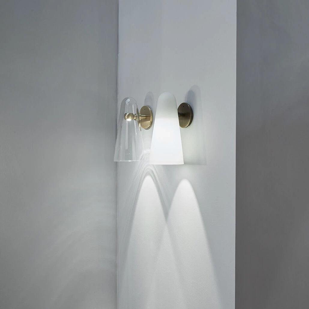 Sleek Conical Glass Wall Lamp For Modern Living Spaces NALANI