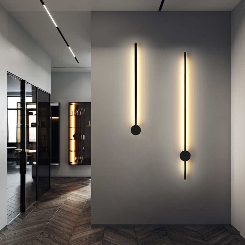 Slim Tube LED Wall Sconce Modern Metal Living Room Light NALANI