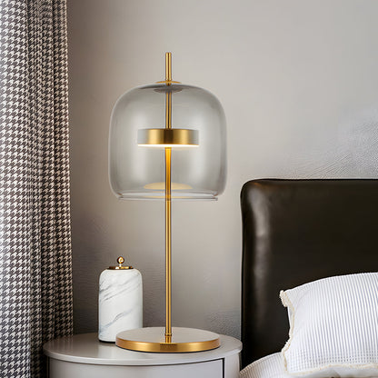 Smoky Glass Table Lamp Warm Ambient Lighting For Home NALANI