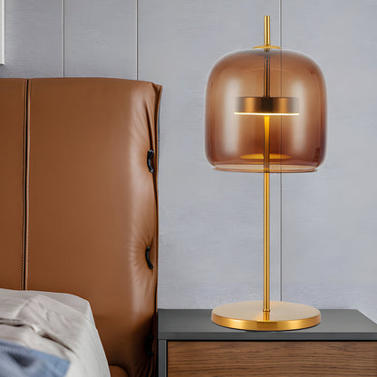 Smoky Glass Table Lamp Warm Ambient Lighting For Home NALANI