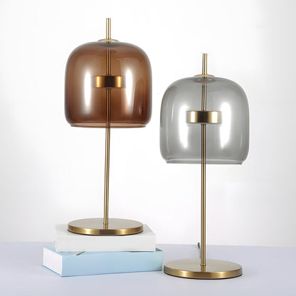 Smoky Glass Table Lamp Warm Ambient Lighting For Home NALANI