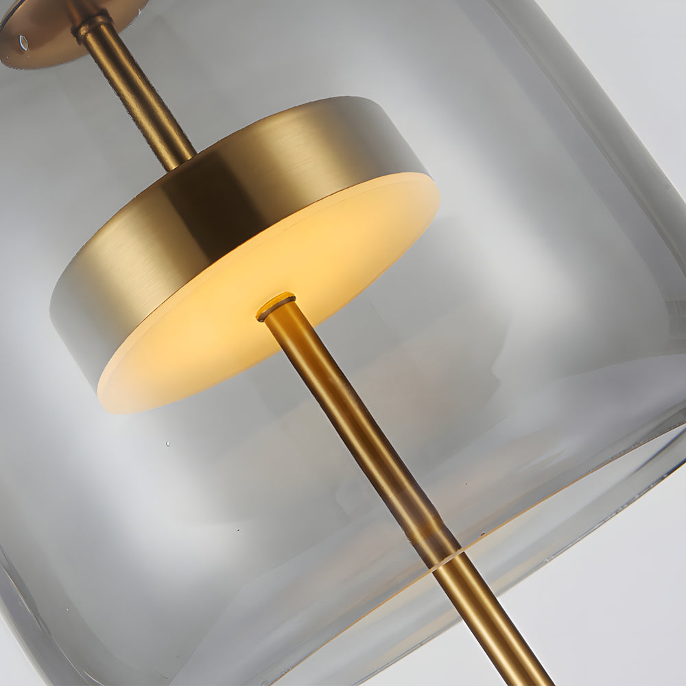 Smoky Glass Table Lamp Warm Ambient Lighting For Home NALANI