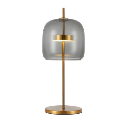 Smoky Glass Table Lamp Warm Ambient Lighting For Home NALANI