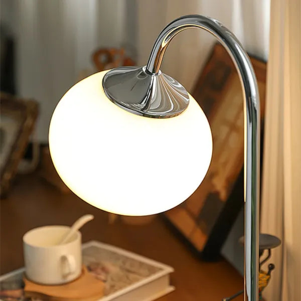 Soft Glass And Metal Table Lamp With Diffuse Warm Light NALANI