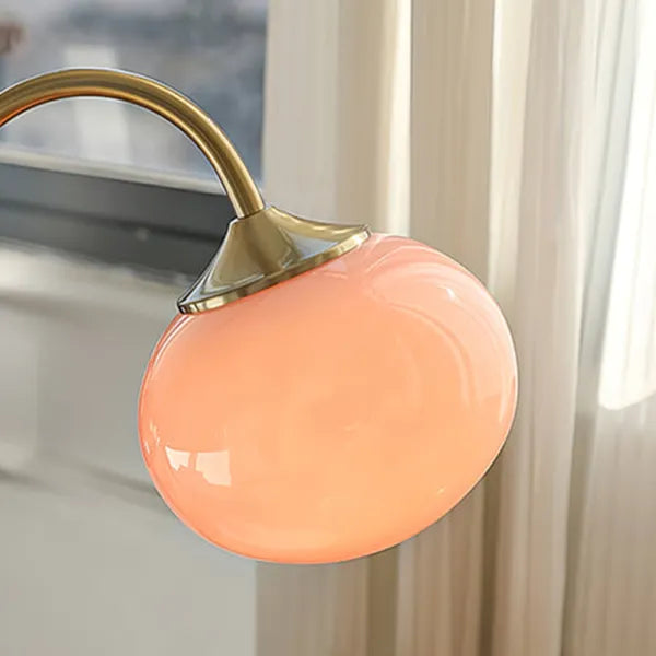 Soft Glass And Metal Table Lamp With Diffuse Warm Light NALANI
