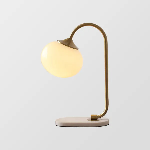 Soft Glass And Metal Table Lamp With Diffuse Warm Light NALANI