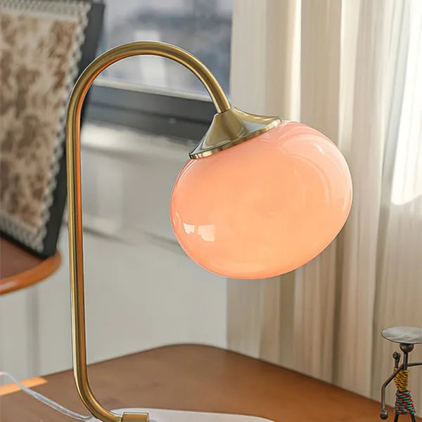Soft Glass And Metal Table Lamp With Diffuse Warm Light NALANI