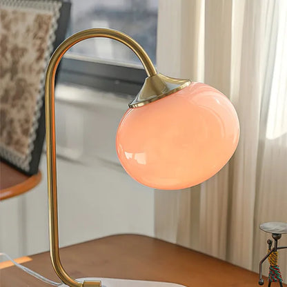 Soft Glass And Metal Table Lamp With Diffuse Warm Light NALANI
