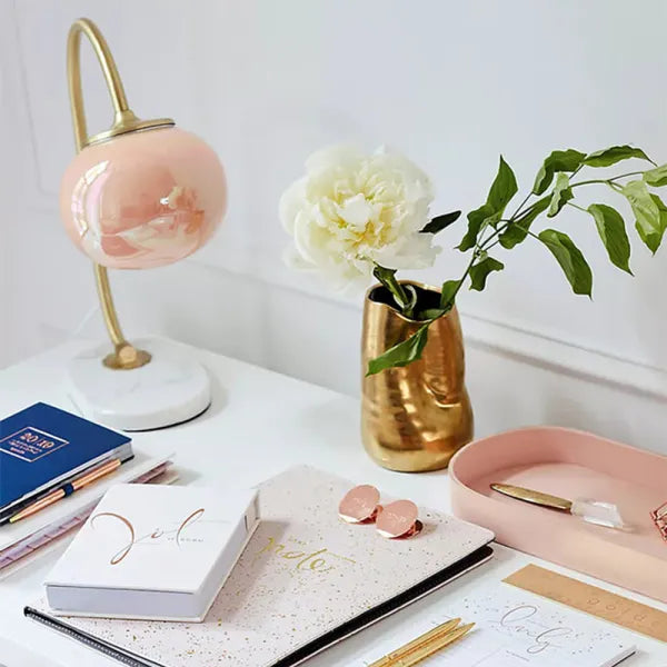 Soft Glass And Metal Table Lamp With Diffuse Warm Light NALANI