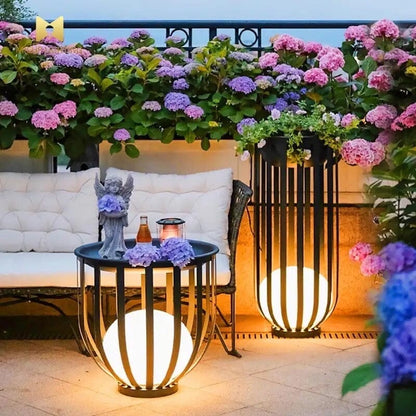 Solar Flower Table Lamp For Elegant Outdoor Garden Lighting Small 55cm NALANI