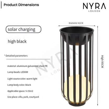 Solar Flower Table Lamp For Elegant Outdoor Garden Lighting NALANI
