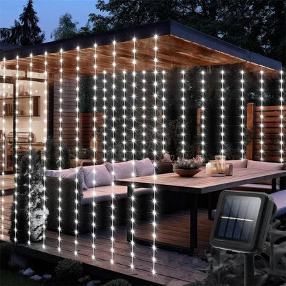 Solar LED Curtain Lights Copper Wire Fairy String Lights NALANI