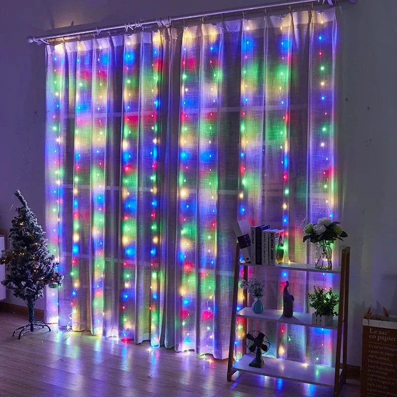 Solar LED Curtain Lights Copper Wire Fairy String Lights NALANI