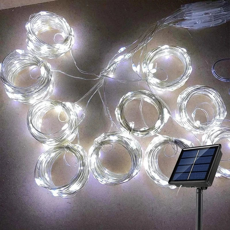 Solar LED Curtain Lights Copper Wire Fairy String Lights NALANI