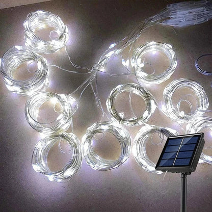 Solar LED Curtain Lights Copper Wire Fairy String Lights NALANI