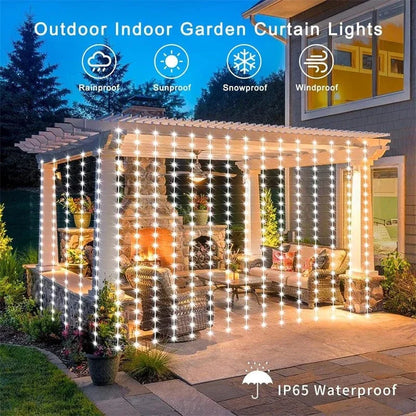 Solar LED Curtain Lights Copper Wire Fairy String Lights NALANI