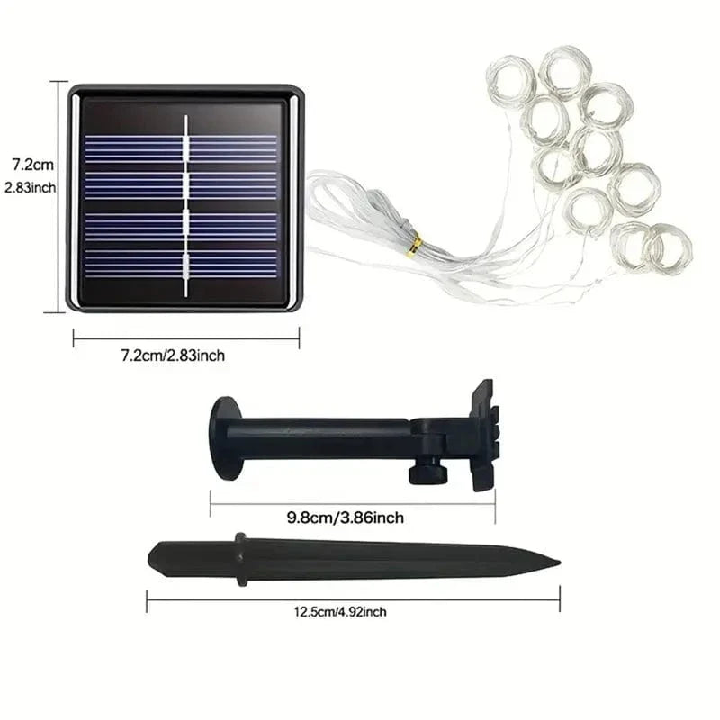 Solar LED Curtain Lights Copper Wire Fairy String Lights NALANI