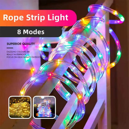 Solar LED Rope Light Waterproof Outdoor Christmas Lights NALANI