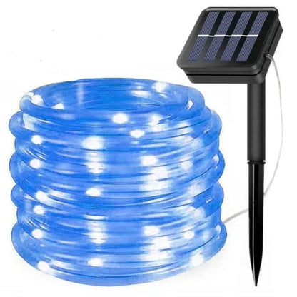 Solar LED Rope Light Waterproof Outdoor Christmas Lights Blue Light NALANI