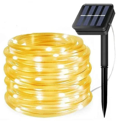 Solar LED Rope Light Waterproof Outdoor Christmas Lights Warm Light NALANI