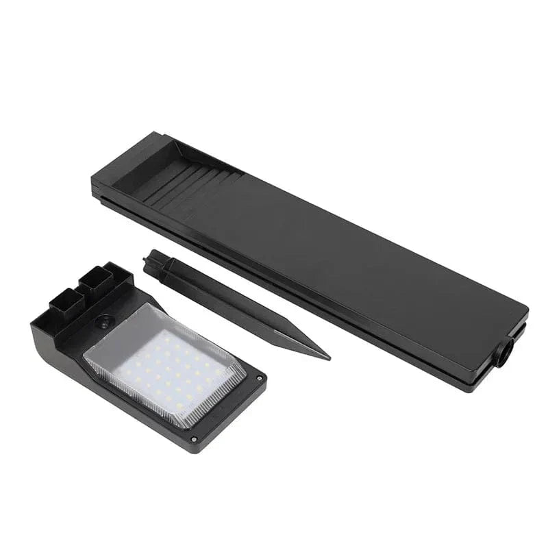 Solar Lawn Outdoor Wall Mounted Light Aluminium Black IP44 NALANI