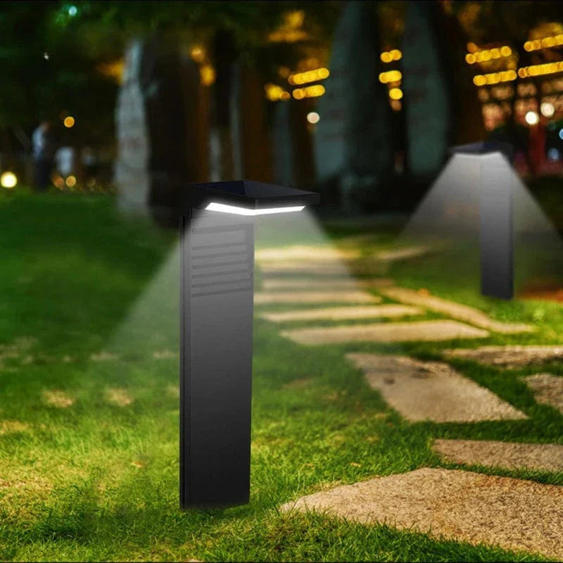 Solar Lawn Outdoor Wall Mounted Light Aluminium Black IP44 NALANI