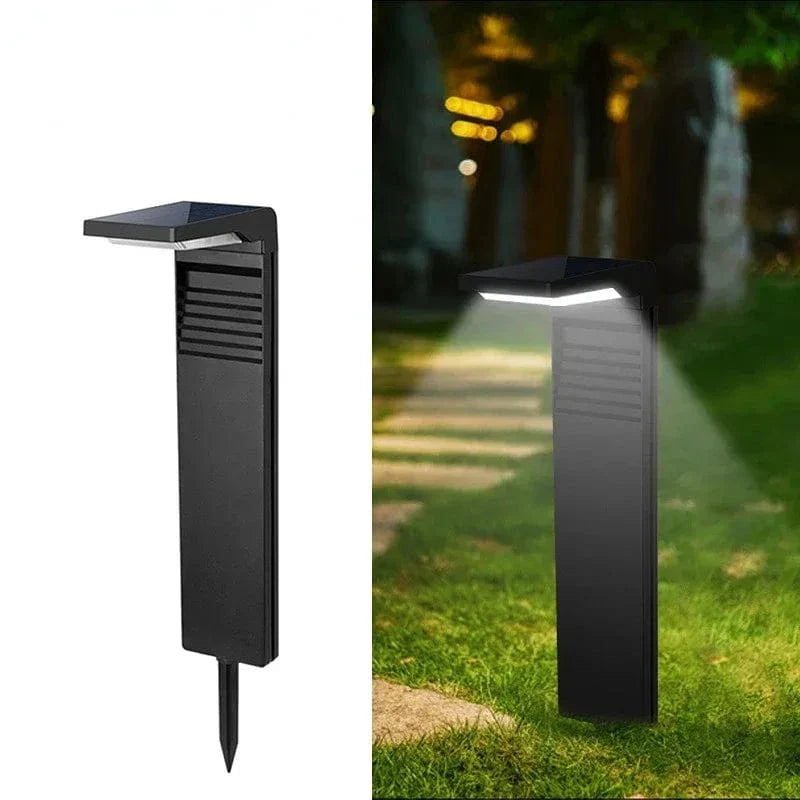 Solar Lawn Outdoor Wall Mounted Light Aluminium Black IP44 NALANI