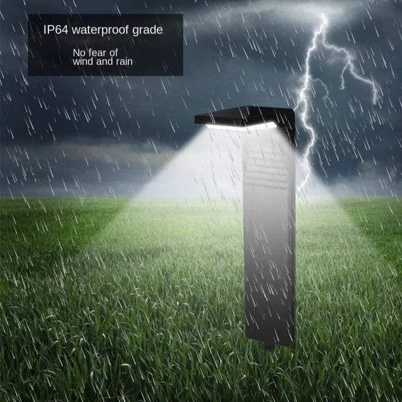 Solar Lawn Outdoor Wall Mounted Light Aluminium Black IP44 NALANI