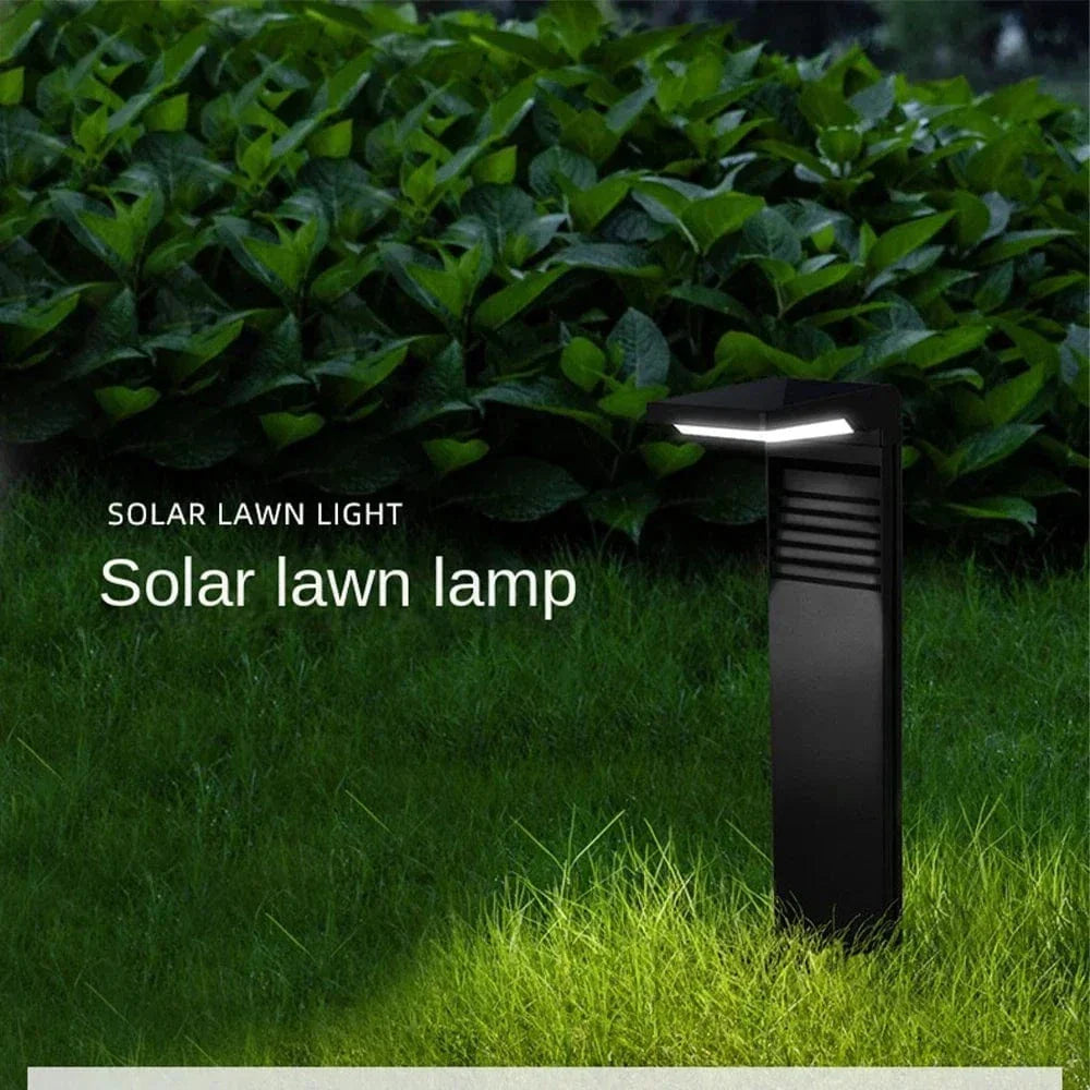 Solar Lawn Outdoor Wall Mounted Light Aluminium Black IP44 NALANI