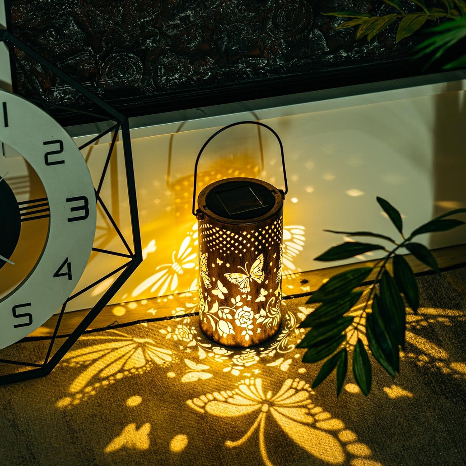 Solar Pattern Lantern for Outdoor and Indoor Decor NaLani