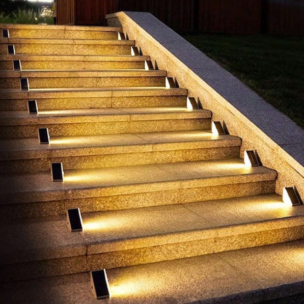 Solar Powered Stair Lights for Safety and Ambiance Outdoors 20 NaLani