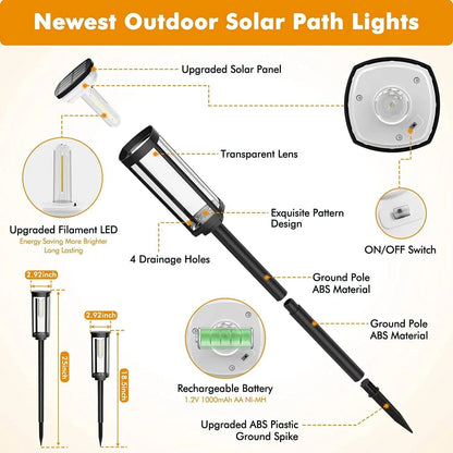 Solar Powered Waterproof Garden Torch For Outdoor Pathway NALANI