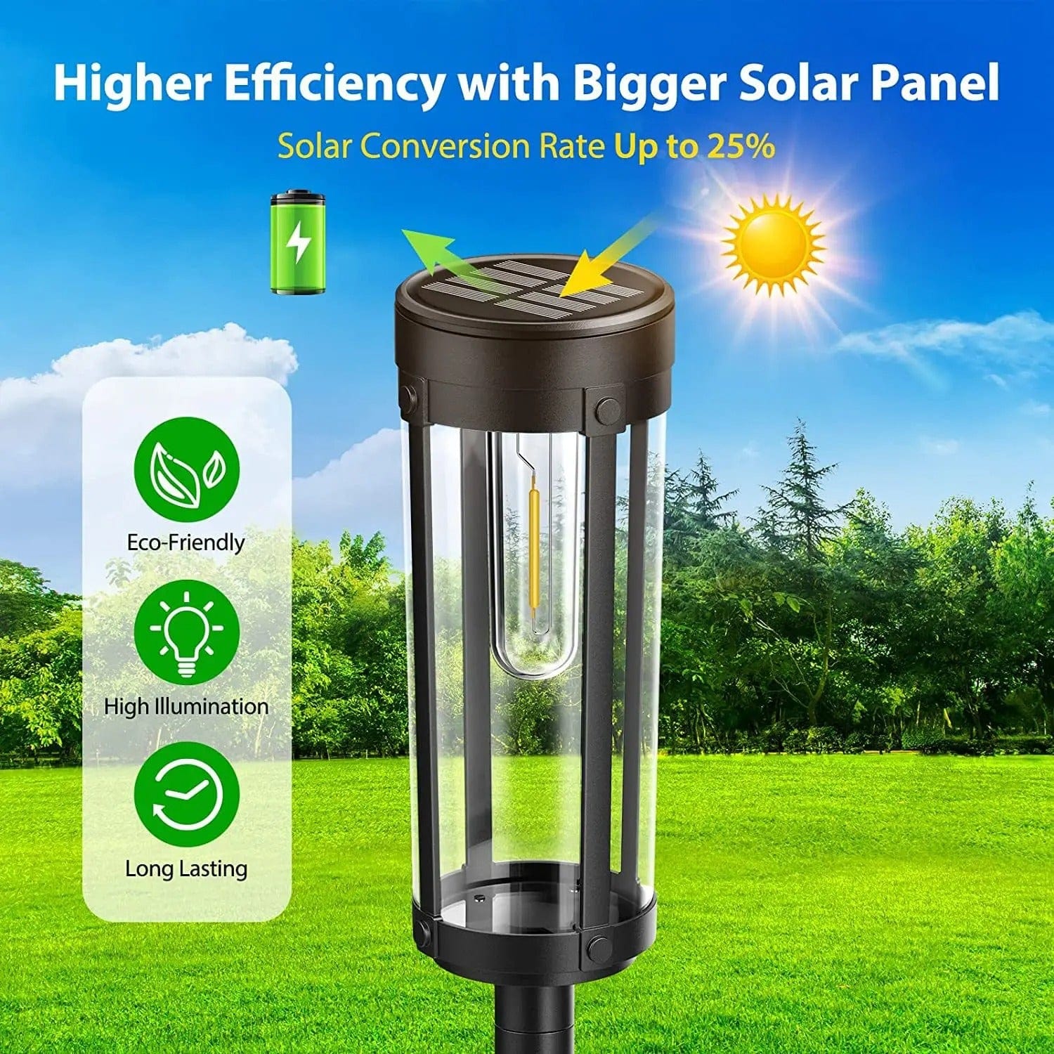 Solar Powered Waterproof Garden Torch For Outdoor Pathway NALANI
