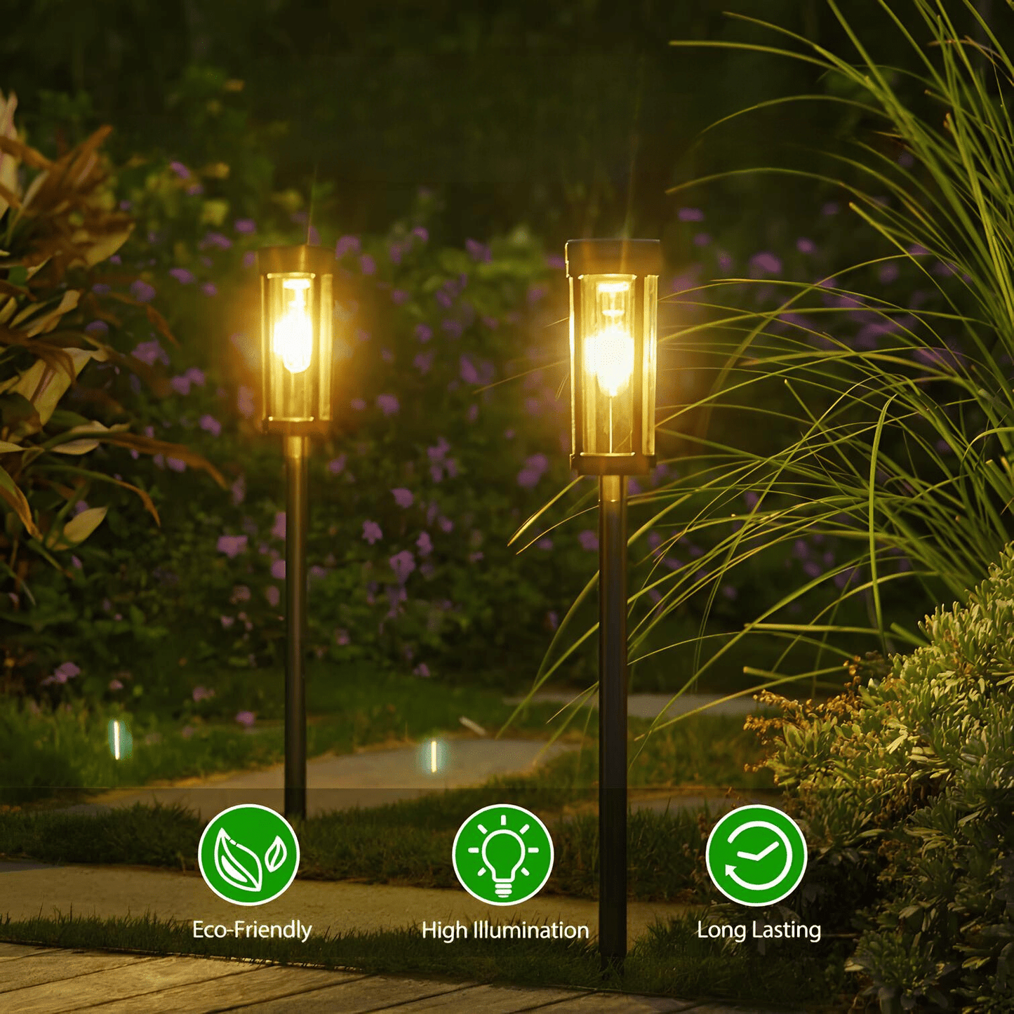 Solar Powered Waterproof Garden Torch For Outdoor Pathway NALANI