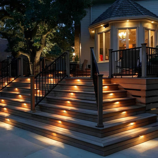 Solar Step Lights with Dusk to Dawn Sensors for Outdoor Safety Black 16 NaLani
