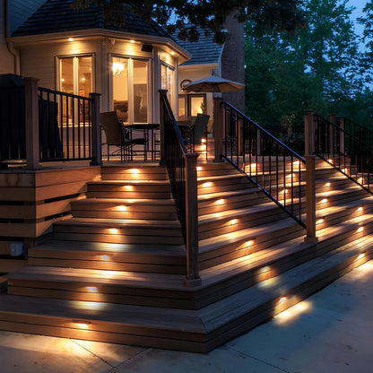 Solar Step Lights with Dusk to Dawn Sensors for Outdoor Safety NaLani