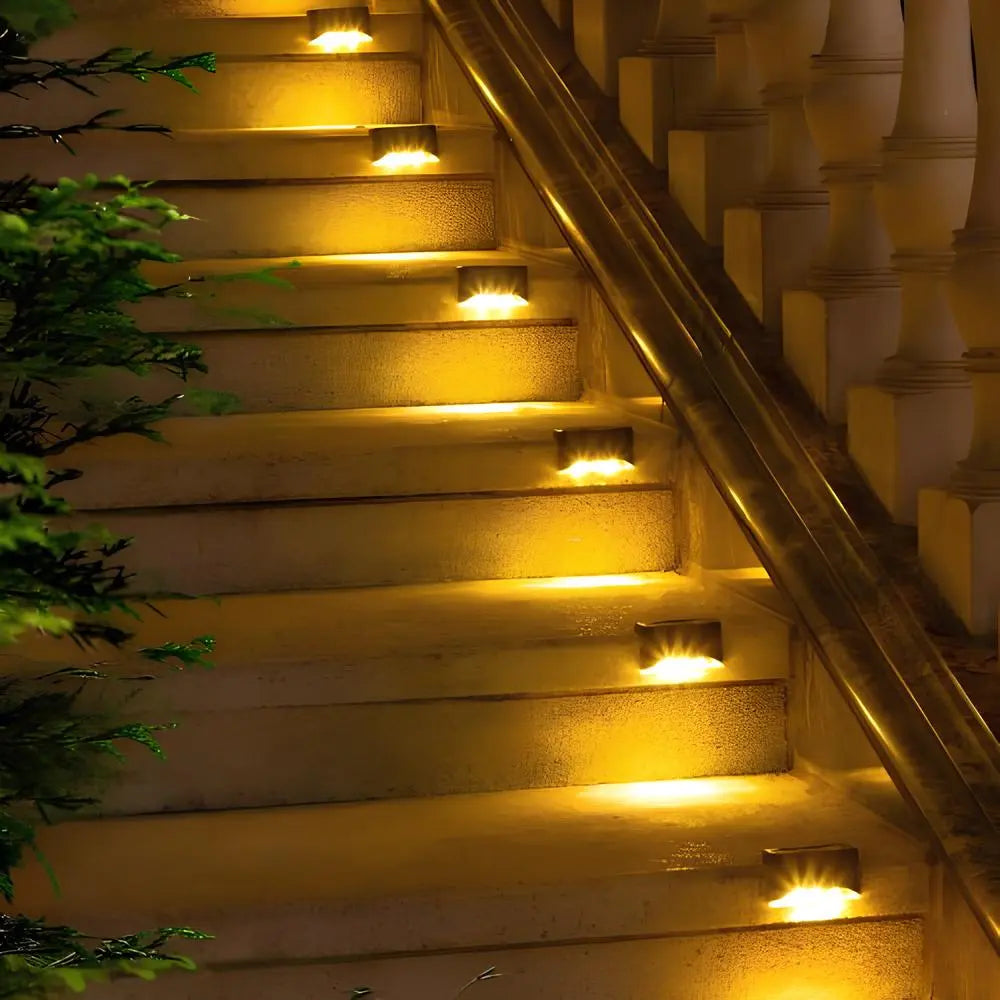 Solar Step Lights with Dusk to Dawn Sensors for Outdoor Safety NaLani